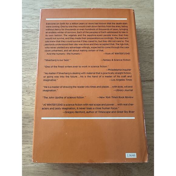At Winters End, Robert Silverberg HC/DJ/BC/First Edition 1988 Sci Fi VTG - Picture 3 of 12